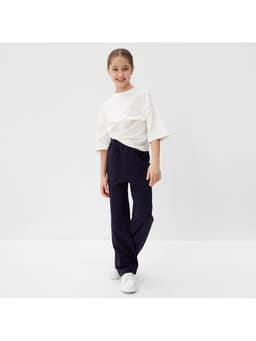 Брюки для девочки MINAKU, тёмно-синие, рост 140 см