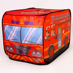 Палатка детская игровая «Пожарная машина», 70×70×110 см