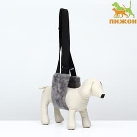 Ремень вспомогательный для лап, размер M, ОГ 35-40, вес 6-10 кг, серый