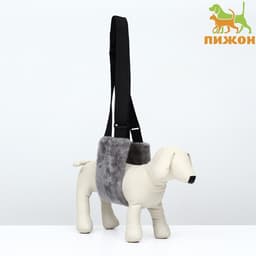 Ремень вспомогательный для лап, размер M, ОГ 35-40, вес 6-10 кг, серый