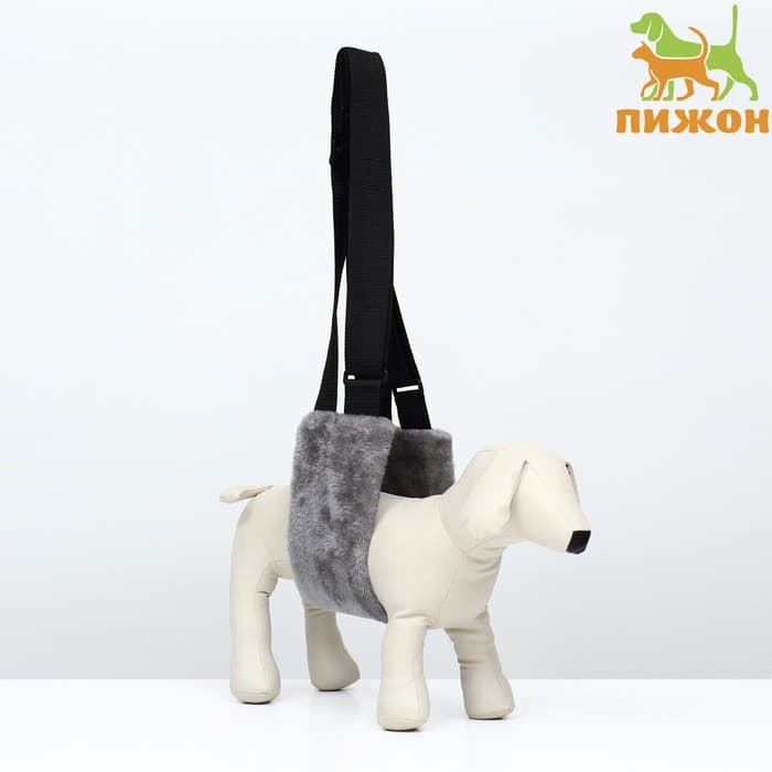 Ремень вспомогательный для задних лап, размер L, ОГ 40-45, вес 9-12 кг, серый