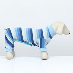 Попона послеоперационная, размер L, ОШ 28, ОГ 44, ОТ 35 см, вес 8-12 кг, вискоза, голубая