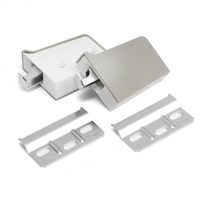 Навес мебельный для кухонных шкафов “P01“, серый, нагрузка 100 кг на пару, набор 2 шт.