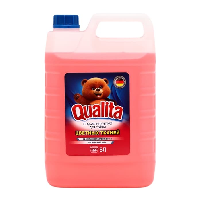 Гель для стирки QUALITA, концентрат, для цветного, 5 л