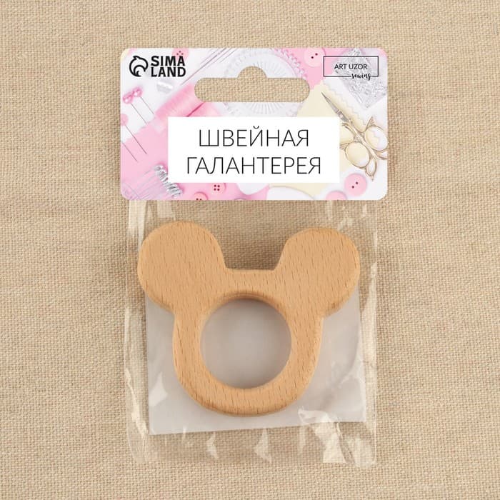 Основа для макраме «Мышка», 6.4×5.7×1 см