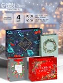 Пакеты подарочные новогодние «Счастья и любви», набор 4 шт.