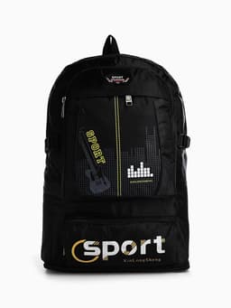 Рюкзак туристический, 35 л, с увеличением, с карманами, Sport XLS, чёрный