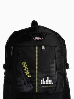 Рюкзак туристический, 35 л, с увеличением, с карманами, Sport XLS, чёрный