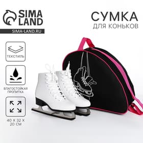 Сумка спортивная для коньков «Коньки», 40×32×20 см, чёрная