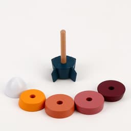 Деревянная пирамидка «Ракета», 7×7×17 см