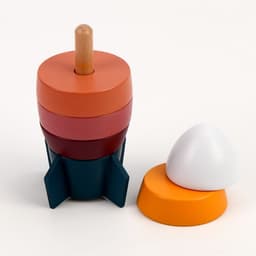 Деревянная пирамидка «Ракета», 7×7×17 см