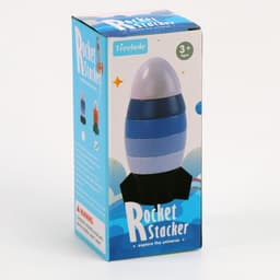 Деревянная пирамидка «Ракета», 7×7×17 см