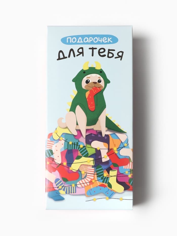 Носки женские новогодние KAFTAN «Подарочек для тебя», набор 5 пар, размер 36-39 (23-25 см)