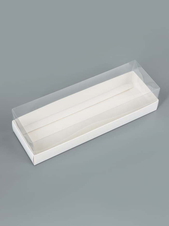 Коробка для муссовых пирожных, белый, 26×8.5×6 см