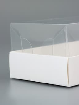 Коробка для муссовых пирожных, белый, 26×8.5×6 см