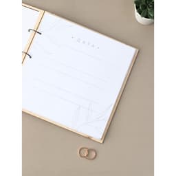 Книга пожеланий в деревянной обложке «Резные листья», 21×21 см