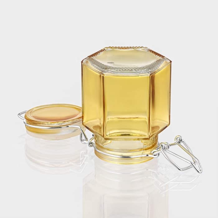 Банка для хранения сыпучих «Грани», 100 мл, 5.5×8 см, с бугельным замком, стекло, МИКС