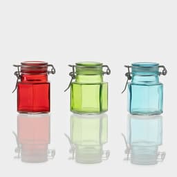 Банка для хранения сыпучих «Грани», 100 мл, 5.5×8 см, с бугельным замком, стекло, МИКС