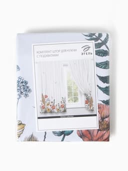 Шторы для кухни с подхватами «Этель» Kitchen collection, 145×180 см, комплект - 2 шт.