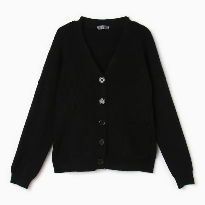 Кардиган женский, цвет чёрный, размер ONE SIZE (46-50)