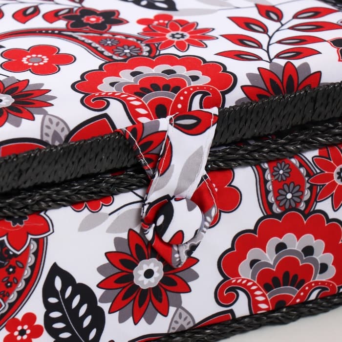 Шкатулка для рукоделия и шитья «Народный цветочный узор», хранение ниток, иголок, мелочи, 24×16×11 см