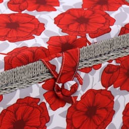 Шкатулка для рукоделия и шитья «Красные маки на белом», хранение ниток, иголок, мелочи, 19×26×14.5 см