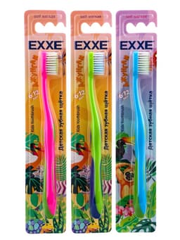 Детская зубная щетка EXXE school 6-12 лет, мягкая, МИКС