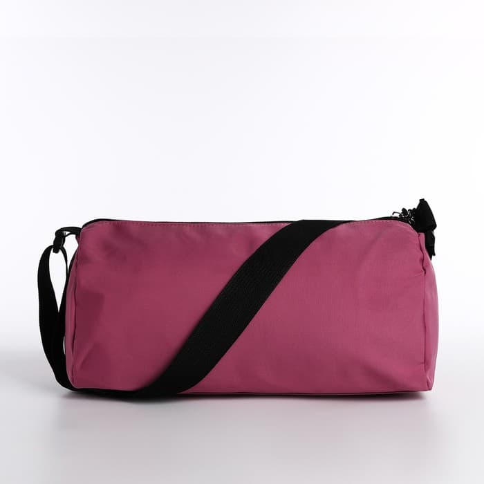 Сумка молодёжная на молнии, 35×13×15 см, розовая
