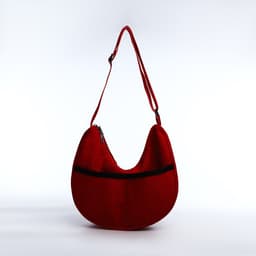 Сумка молодёжная на молнии, 32×10×20 см, красная