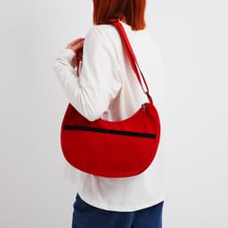 Сумка молодёжная на молнии, 32×10×20 см, красная