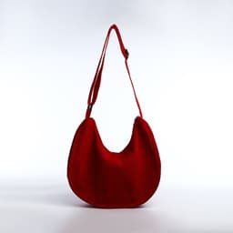 Сумка молодёжная на молнии, 32×10×20 см, красная