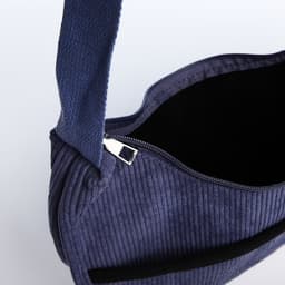 Сумка молодёжная на молнии, 32×10×20 см, тёмно-синяя