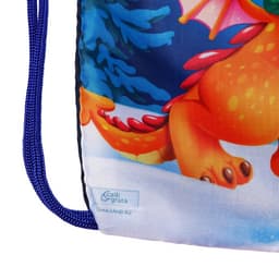 Мешок новогодний под сладости «Дракончик с подарками» (мягкий полиэстер плотностью 210D) 29×34 см