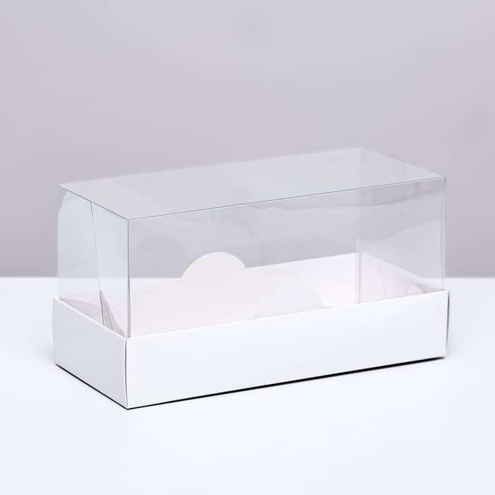 Кондитерская упаковка под рулет белая, 18×8×9 см