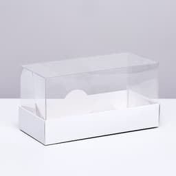 Кондитерская упаковка под рулет белая, 18×8×9 см