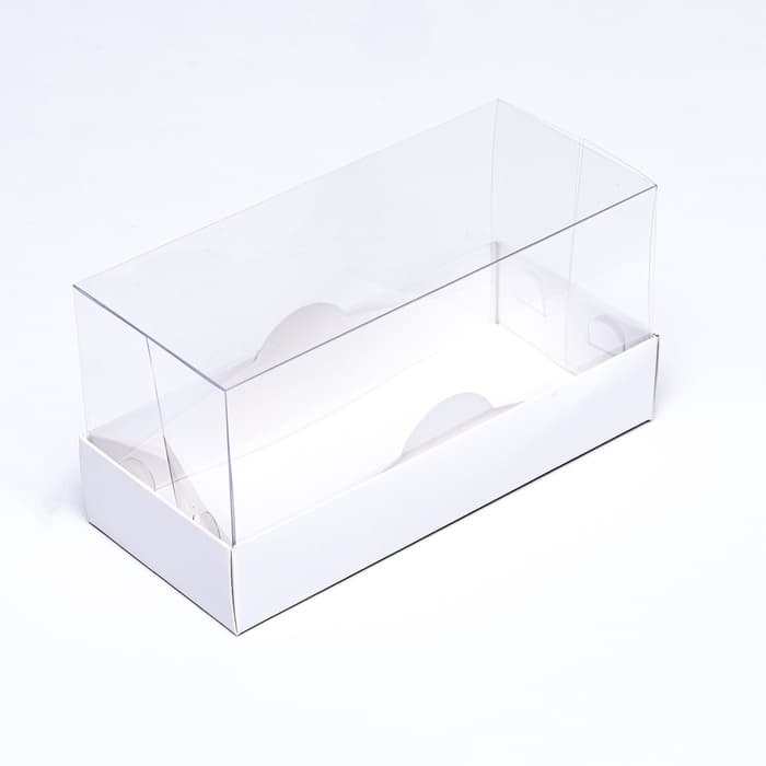 Кондитерская упаковка под рулет белая, 18×8×9 см