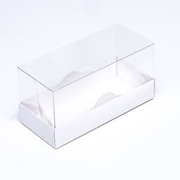 Кондитерская упаковка под рулет белая, 18×8×9 см