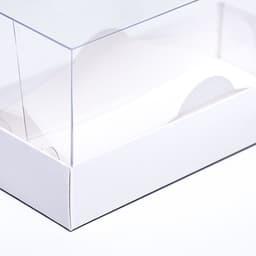 Кондитерская упаковка под рулет белая, 18×8×9 см