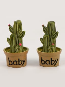 Миниатюра кукольная «Кактус в горшке», набор 2 шт., размер 1 шт. — 1.7×2.5×1.7 см