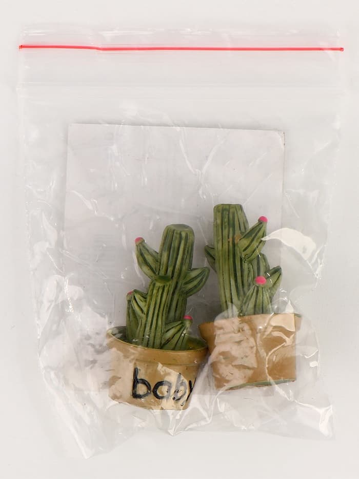 Миниатюра кукольная «Кактус в горшке», набор 2 шт., размер 1 шт. — 1.7×2.5×1.7 см