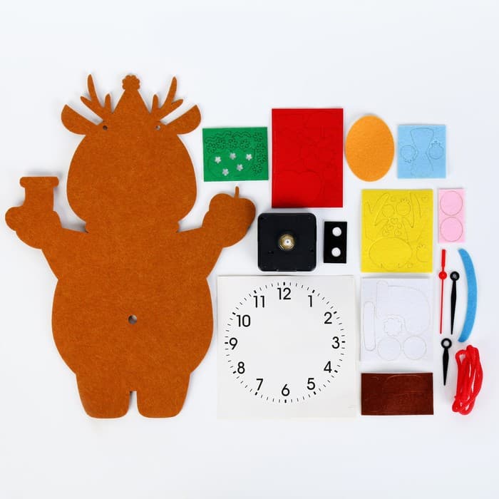 Детские настенные часы DIY «Олененок», сделай сам, плавный ход, 22×29 см, от батарейки АА