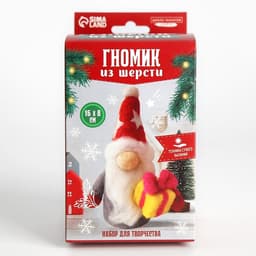 Валяние из шерсти на новый год. Игрушка своими руками «Гномик с подарком», новогодний набор для творчества