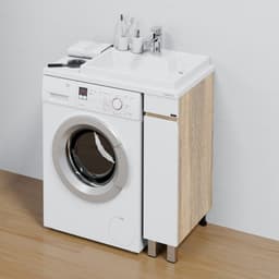 Тумба напольная «СаНта», под раковину «СаНта. Марс 19», над стиральной машиной, 1 дверь, цвет янтарный