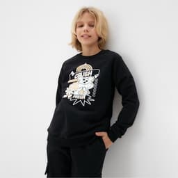 Свитшот детский MINAKU, чёрный, рост 128 см