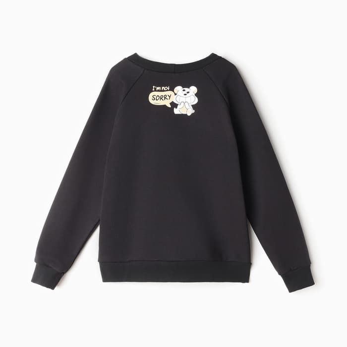 Свитшот детский MINAKU, чёрный, рост 146 см