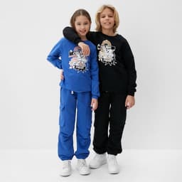 Свитшот детский MINAKU, чёрный, рост 152 см