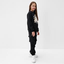 Свитшот детский MINAKU, чёрный, рост 164 см