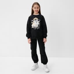 Свитшот детский MINAKU, чёрный, рост 164 см