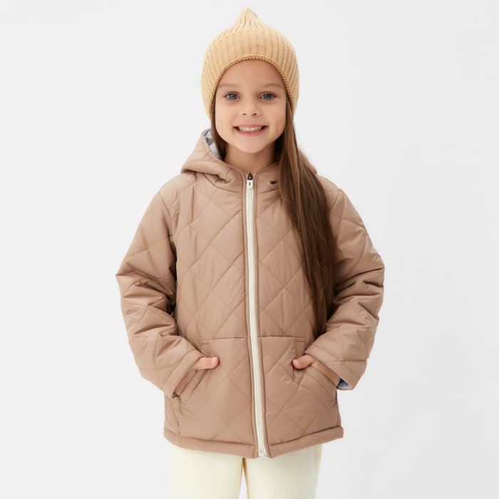 Куртка для девочки KAFTAN, бежевая, размер 28 (86-92 см)