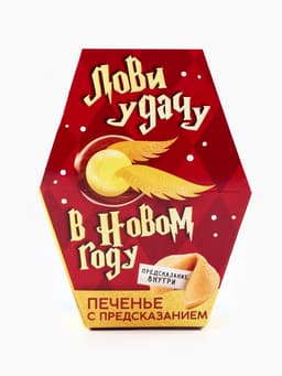 Печенье с предсказаниями на новый год в коробке «Акцио удача»